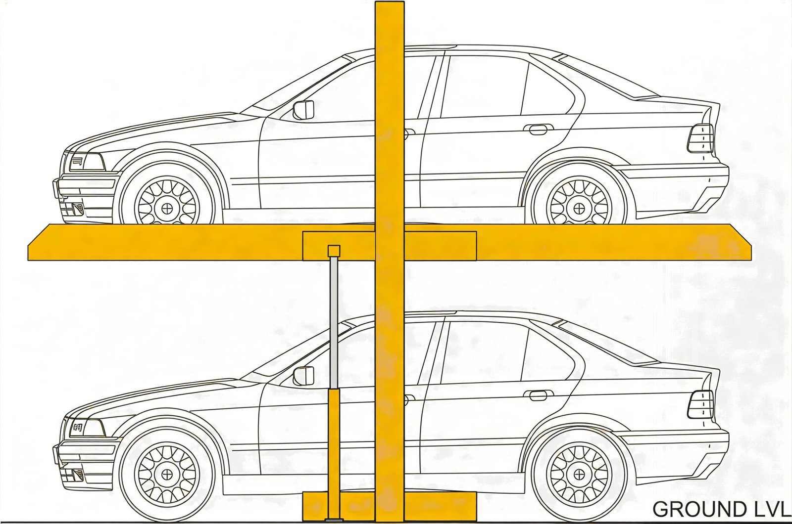 2 Level Stack Parking System